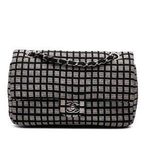 Chanel Medium Classic Ribbon Tweed Double Flap